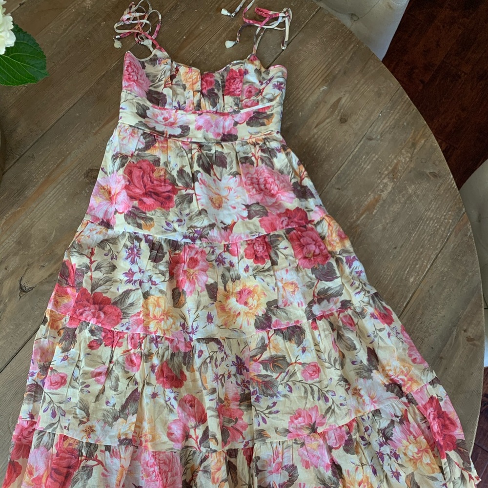 🔥Zimmermann “Honor Tie” Dress BNWT size 1/US4 - Picture 2 of 12